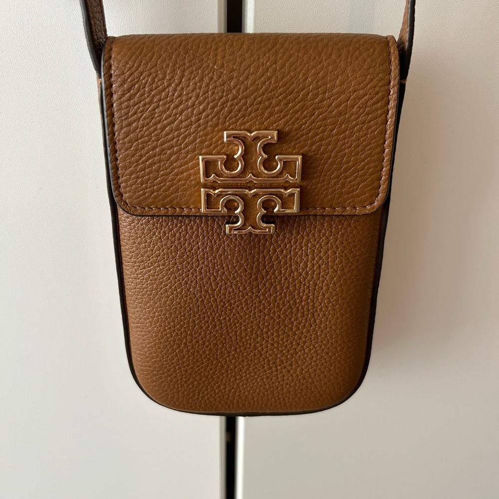 Brown Crossbody Bag with Logo